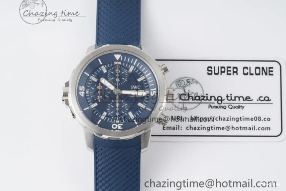 MIROTIME 0501 WellDesigned Aquatimer Automatic SS RSF 1:1 Best Edition Blue Dial on Blue Rubber Strap A 7057